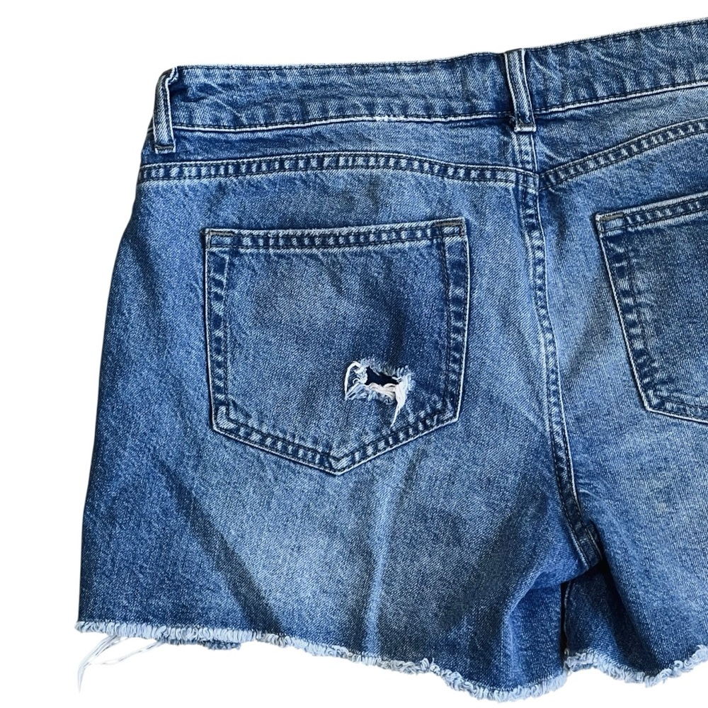 DL1961 Women’s Sz 29 Denim Shorts Cut Off Distressed Cotton Mid Rise - Picture 4 of 10